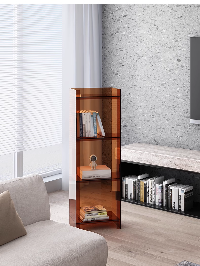 YISILE Rainbow Floor Luxury Acrylic Multifunctional Shelf | Ultra-Capacity Skincare Tower