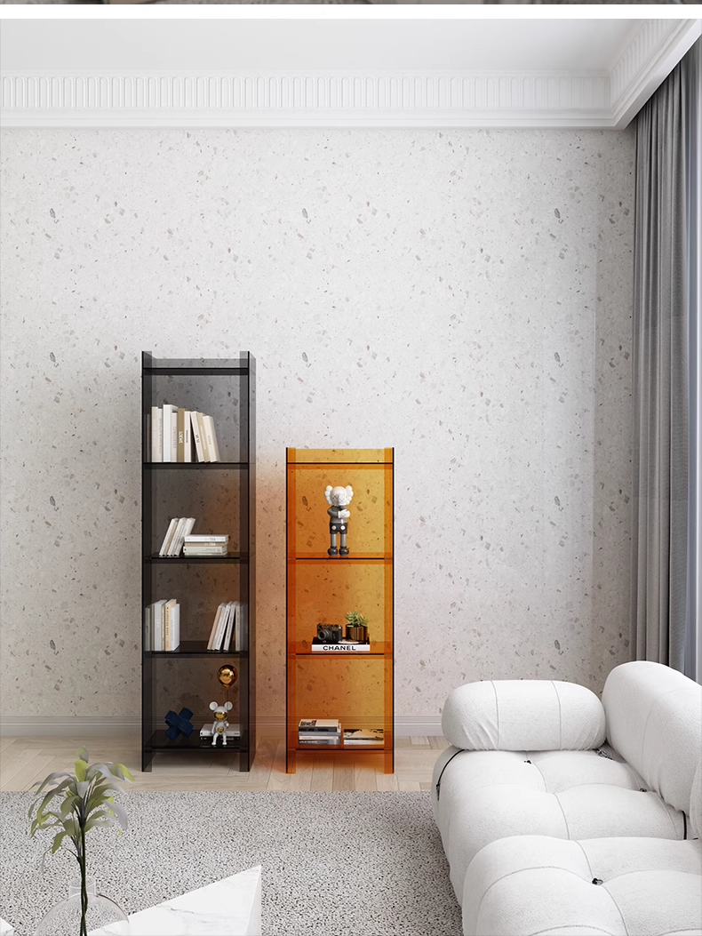 YISILE Rainbow Floor Luxury Acrylic Multifunctional Shelf | Ultra-Capacity Skincare Tower