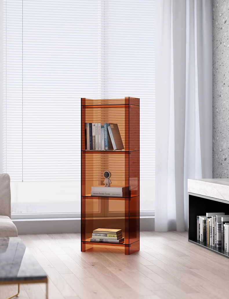 YISILE Rainbow Floor Luxury Acrylic Multifunctional Shelf | Ultra-Capacity Skincare Tower