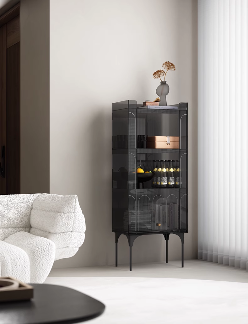 YISILE Streaming Acrylic Floating Bookcase | Luxury Light-Reflecting Display