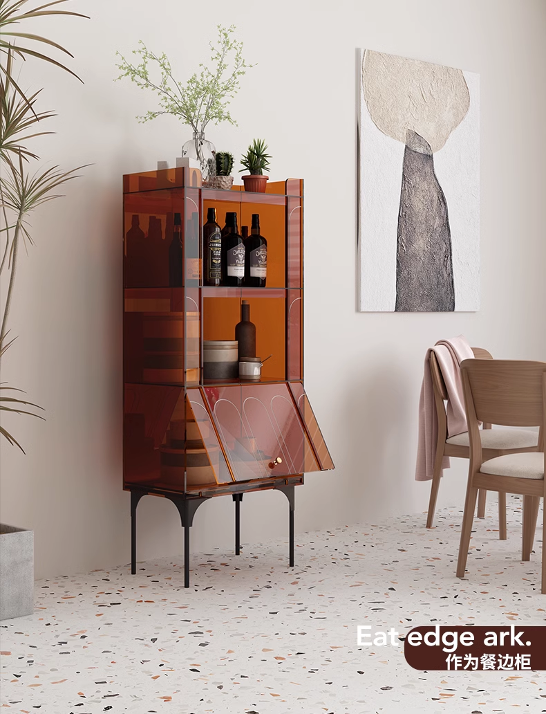 YISILE Streaming Acrylic Floating Bookcase | Luxury Light-Reflecting Display