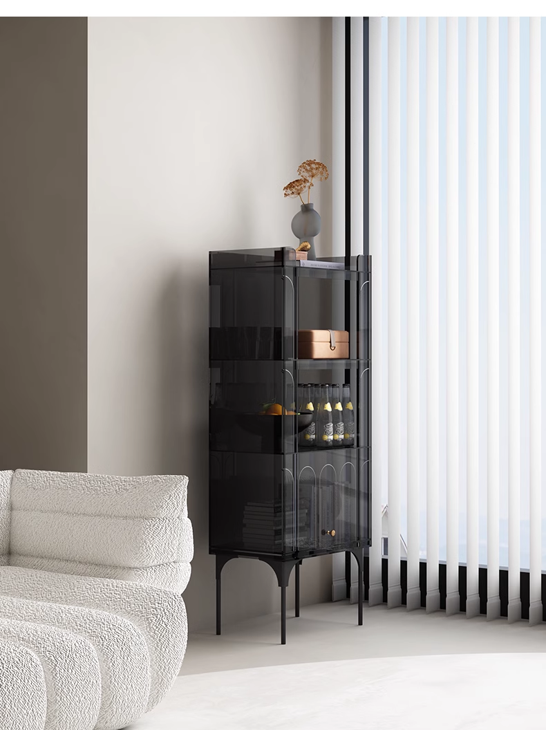YISILE Streaming Acrylic Floating Bookcase | Luxury Light-Reflecting Display