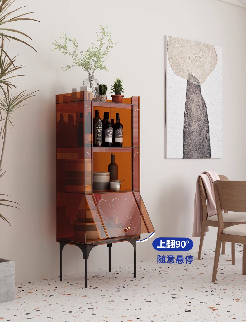 YISILE Streaming Acrylic Floating Bookcase | Luxury Light-Reflecting Display