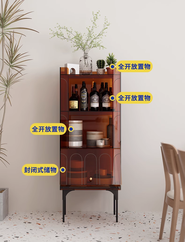 YISILE Streaming Acrylic Floating Bookcase | Luxury Light-Reflecting Display