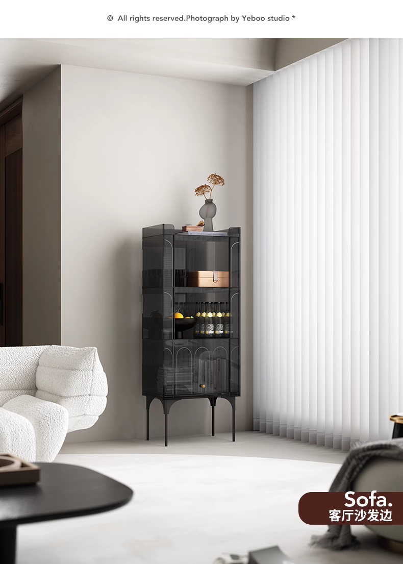 YISILE Streaming Acrylic Floating Bookcase | Luxury Light-Reflecting Display