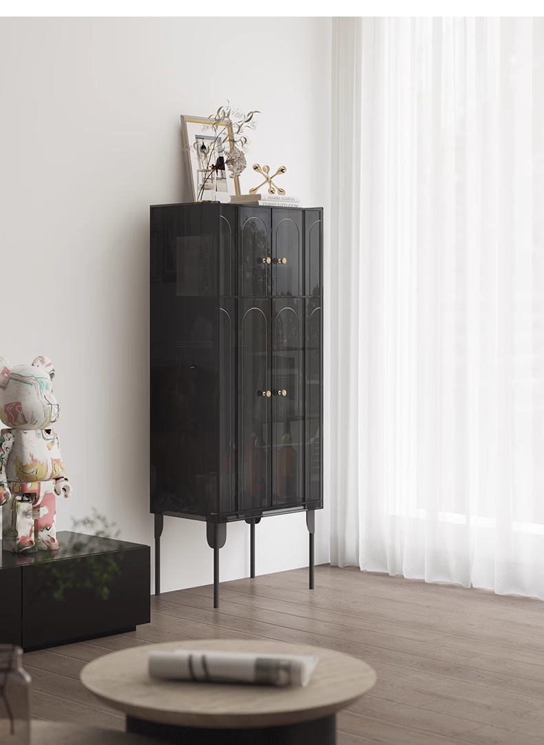 YISILE Titian Luxury Acrylic Sideboard | Double Tall Venetian Masterpiece Cabinet