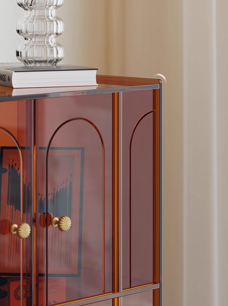 YISILE Titian Luxury Acrylic Sideboard | Double Tall Venetian Masterpiece Cabinet