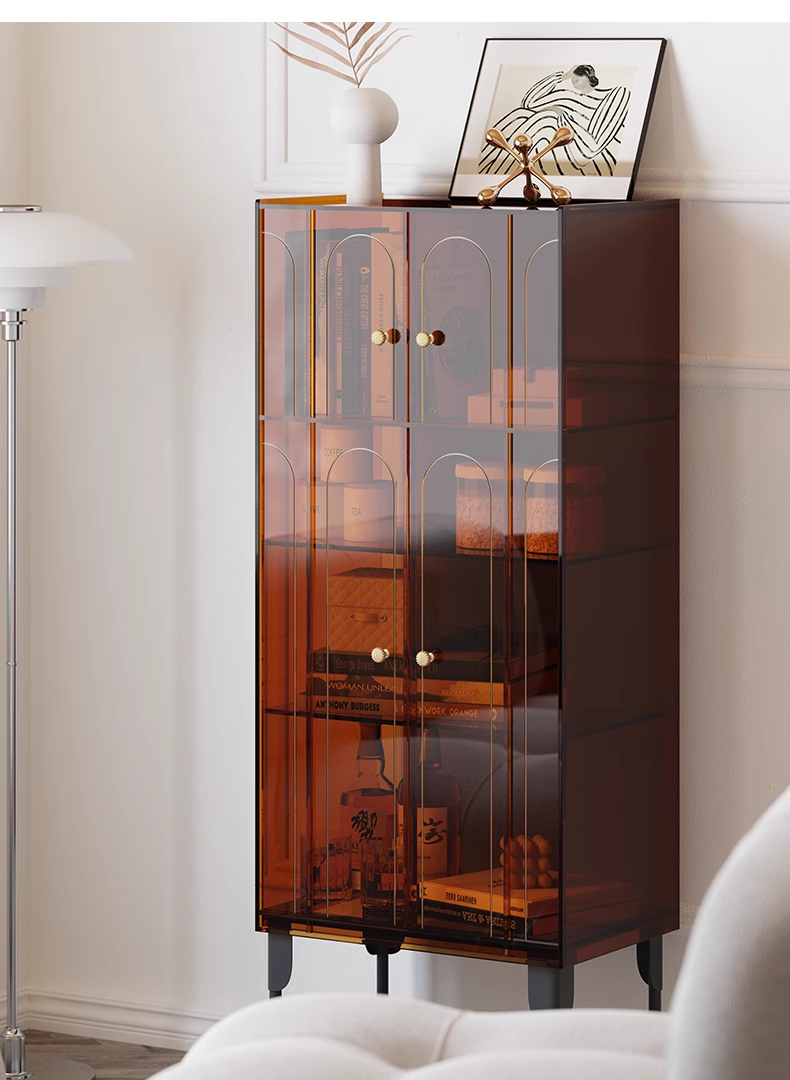 YISILE Titian Luxury Acrylic Sideboard | Double Tall Venetian Masterpiece Cabinet