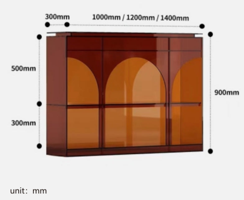 YISILE Tula Luxury Acrylic Console Table | Roman Arch Entryway Statement