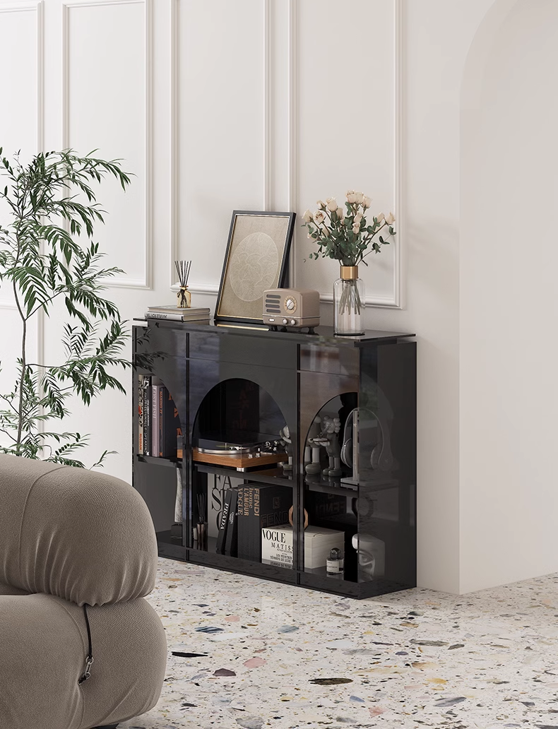 YISILE Tula Luxury Acrylic Console Table | Roman Arch Entryway Statement