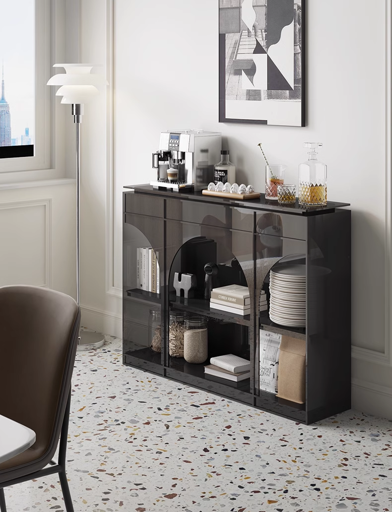 YISILE Tula Luxury Acrylic Console Table | Roman Arch Entryway Statement