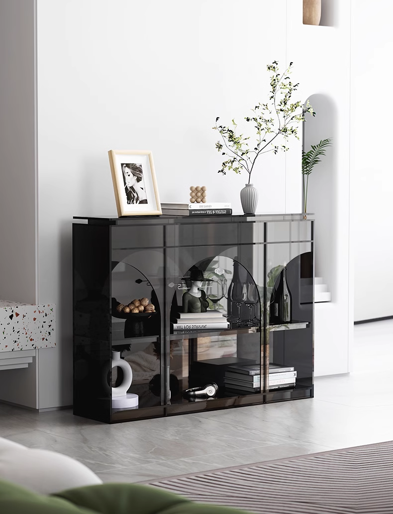 YISILE Tula Luxury Acrylic Console Table | Roman Arch Entryway Statement