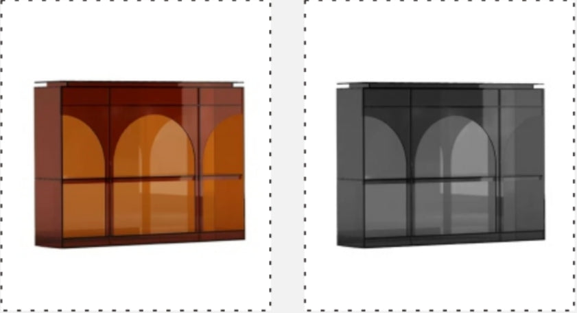 YISILE Tula Luxury Acrylic Console Table | Roman Arch Entryway Statement