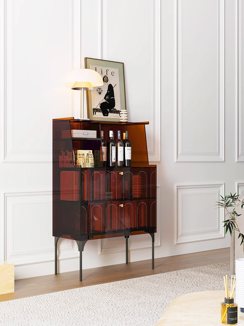 YISILE Yumi Narrow Acrylic Dining Sideboard | 0.25m² Space-Saving Kitchen Server