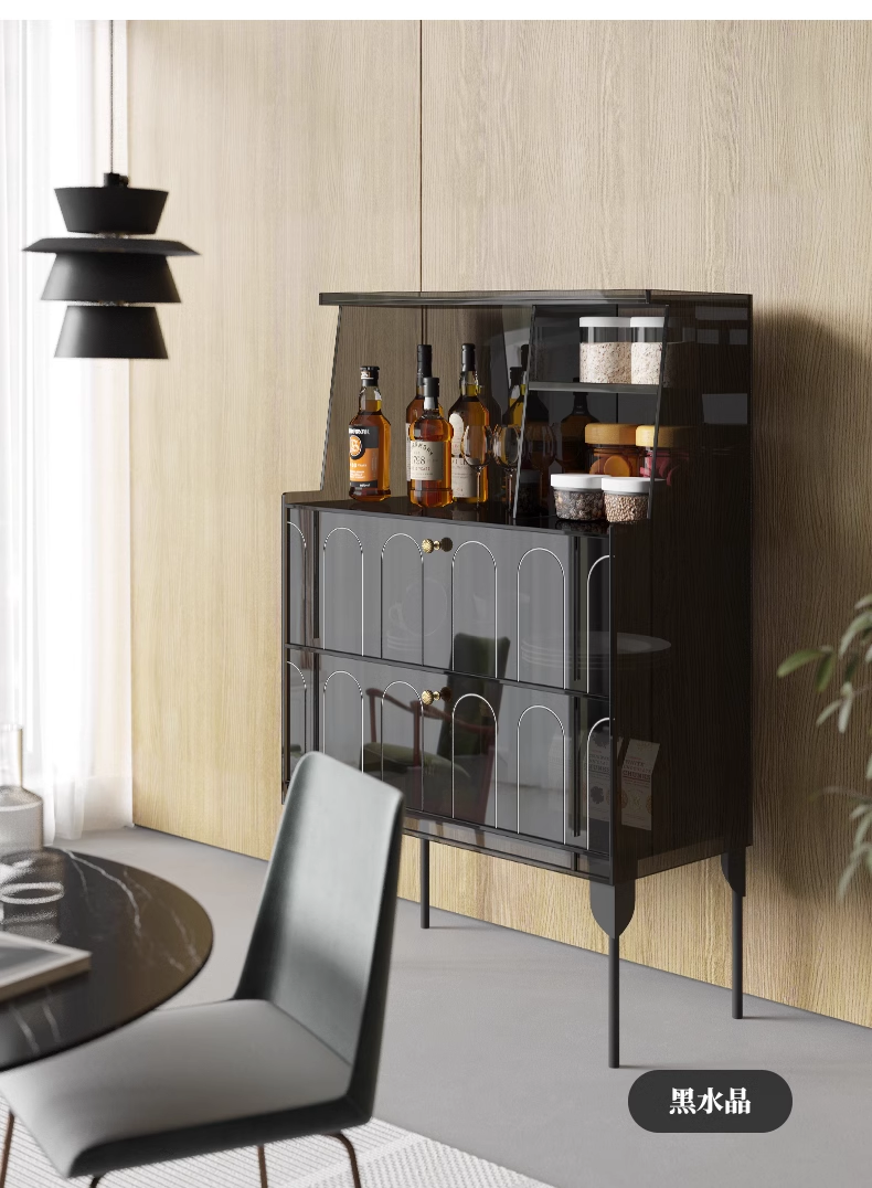 YISILE Yumi Narrow Acrylic Dining Sideboard | 0.25m² Space-Saving Kitchen Server